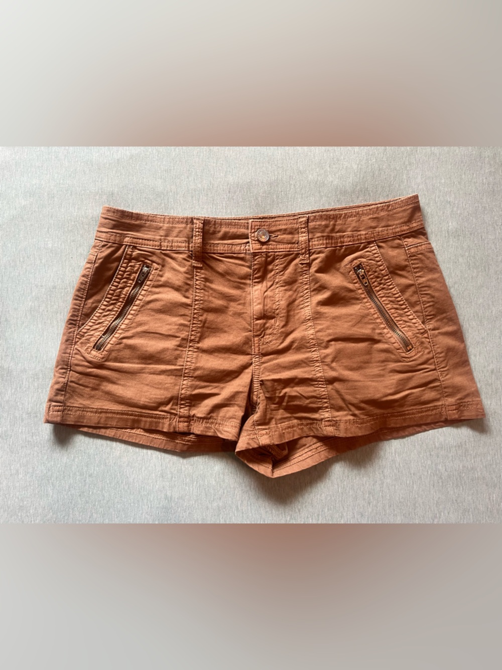 American Eagle Outfitters Women’s Cargo Shorts in Rust Orange